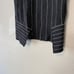 PierAntonioGaspari Made In Italy Virgin Wool Striped Skirt Asymmetrical Hem 42