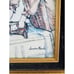 Vintage Sandra Kuck Etched Art Kids Playing Doctor Artist Signed W/ Frame