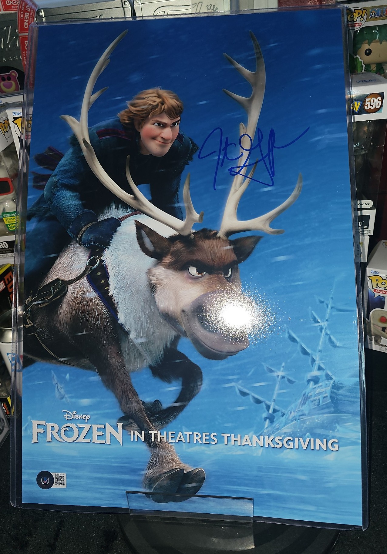 Disney's Frozen 11X17 Art print signed by Jonathan Groff