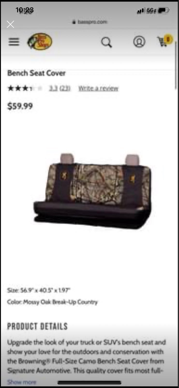 Realtree seat covers