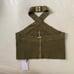 BALMAIN Twisted-Halterneck Stretch-Knit Cropped Top in Olive Green Size 42 NWT