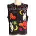 Vintage DESIGNERS STUDIO ORIGINALS Sz L Women's Halloween Pumpkins Sweater Vest