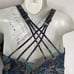 Prana Kayana Womens Floral Build In Bra Strappy Underwire One Piece Swimsuit 34D
