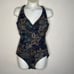 Prana Kayana Womens Floral Build In Bra Strappy Underwire One Piece Swimsuit 34D