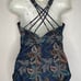 Prana Kayana Womens Floral Build In Bra Strappy Underwire One Piece Swimsuit 34D