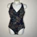 Prana Kayana Womens Floral Build In Bra Strappy Underwire One Piece Swimsuit 34D
