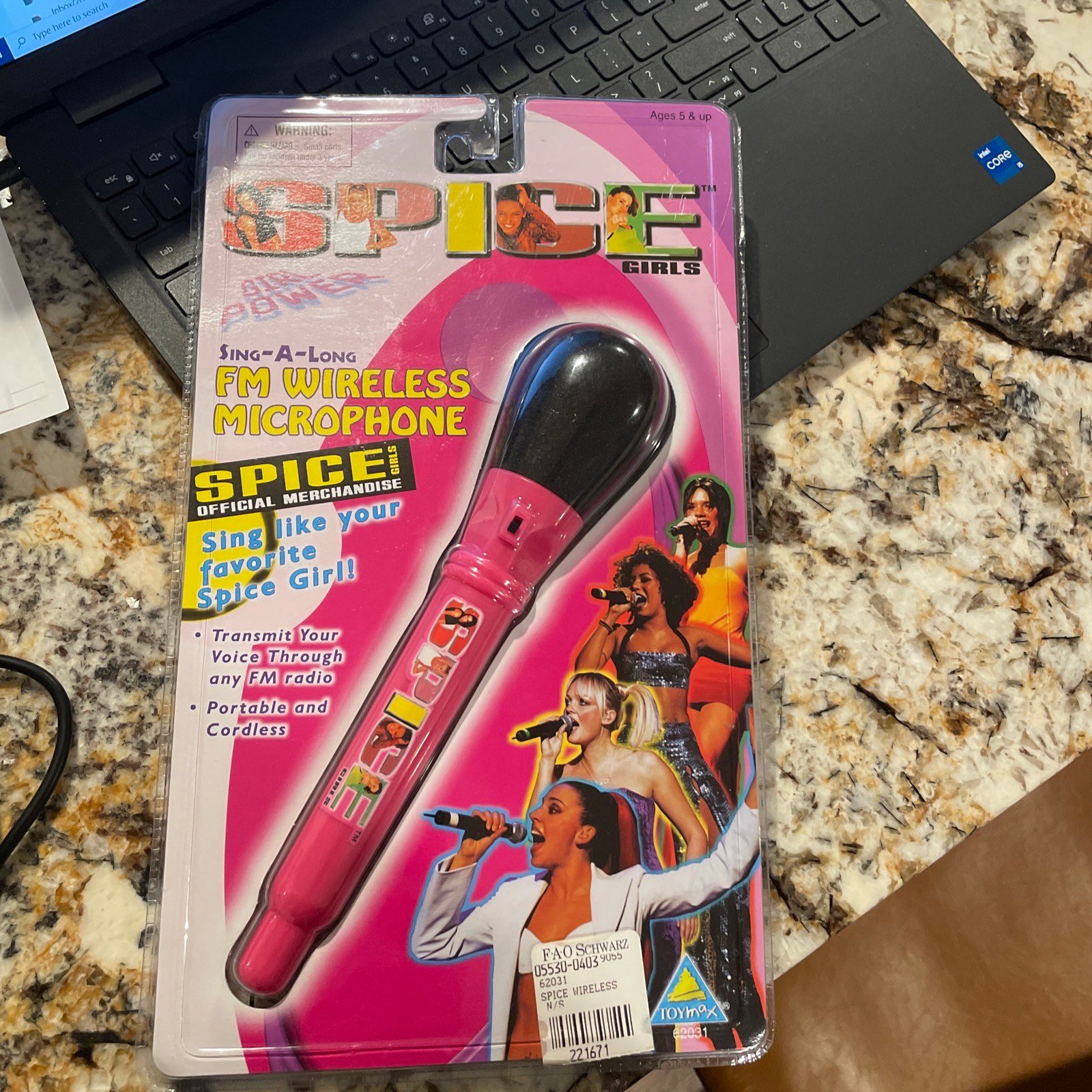 SEALED!! SPICE GIRLS Sing-A-Long FM Wireless Microphone 1998 Toymax