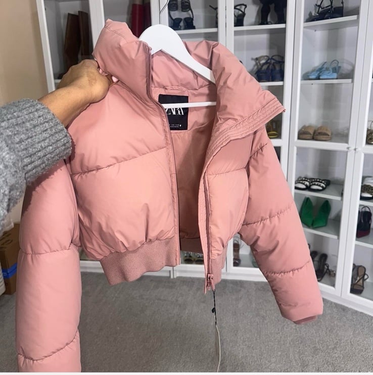 ZARA CROP PUFFER JACKET