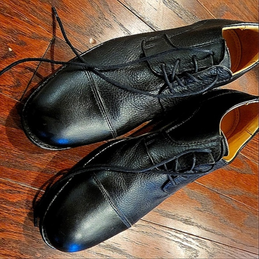 Men's Warehouse Black Leather Shoes