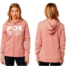 EFFORTLESSLY COOL VINTAGE FOX RACING ASCOT ZIP HOODIE in BLUSH