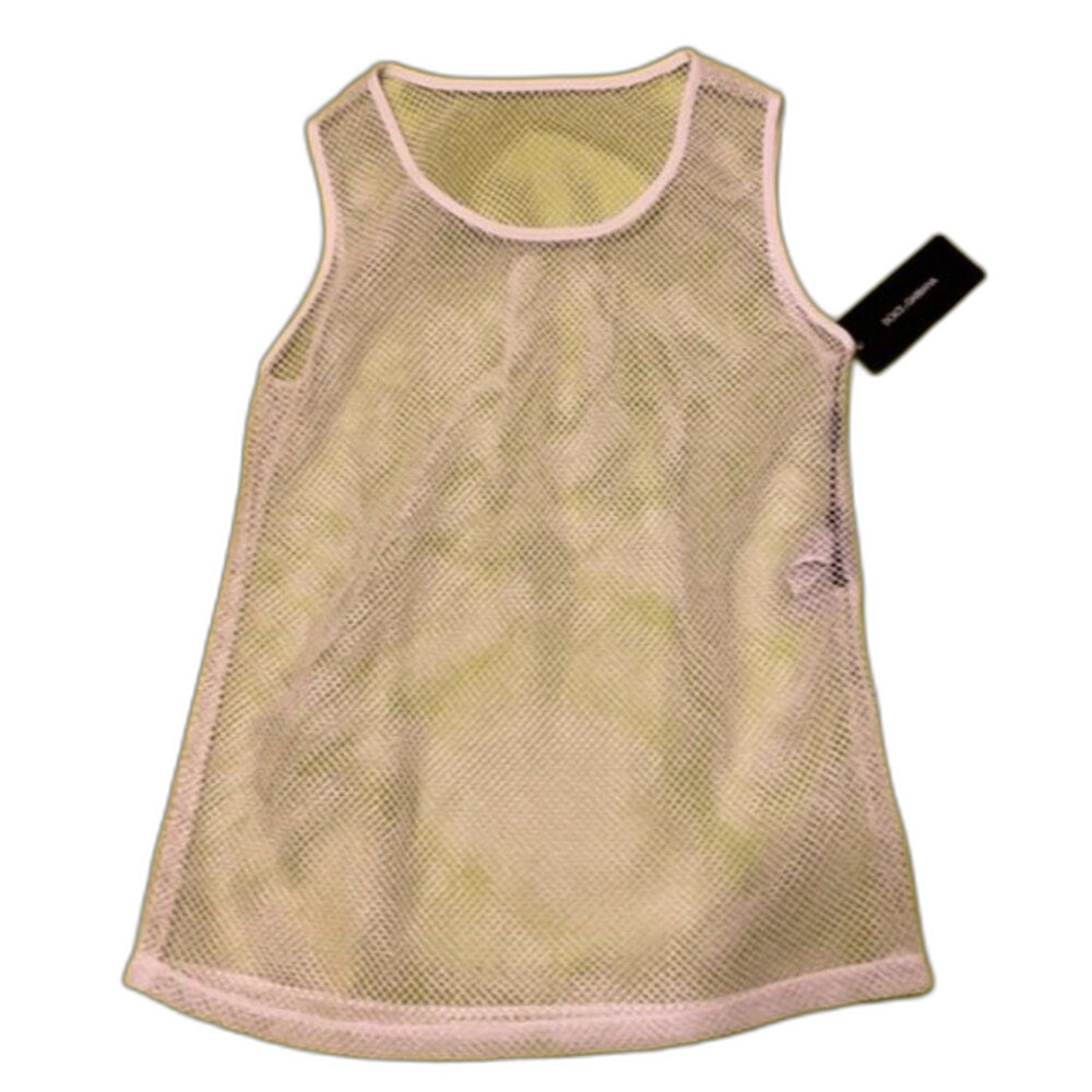 Dolce and Gabbana White Mesh Tank Top size 8