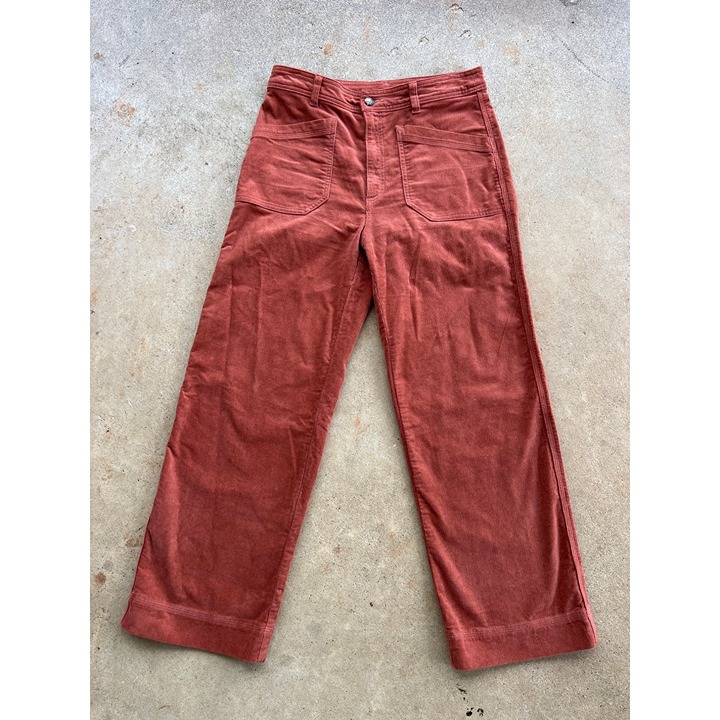 Patagonia Womens Rust Corduroy Wide Leg Pants Size 10 G3