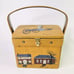Vintage 1950s Wood Box Handbag Purse Handpainted Handle Architecture Fairfax VA