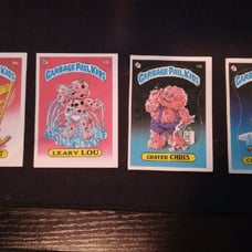 1985 Garbage Pail Kids Series 1! 4 card lot! Millie, lou, robert, chris