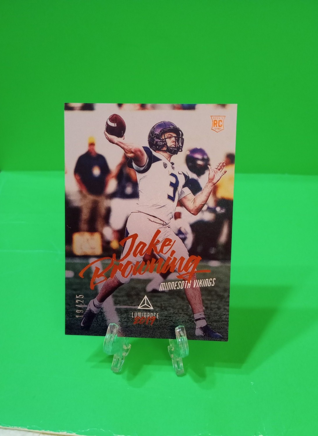 /25 RC JAKE BROWNING ORANGE ROOKIE CARD PANINI LUMINANCE 2019 CINCINNATI BENGALS