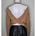 Anthropologie ASTR The Label Sweater Twist Knot Open Back Top Women's Sz Medium