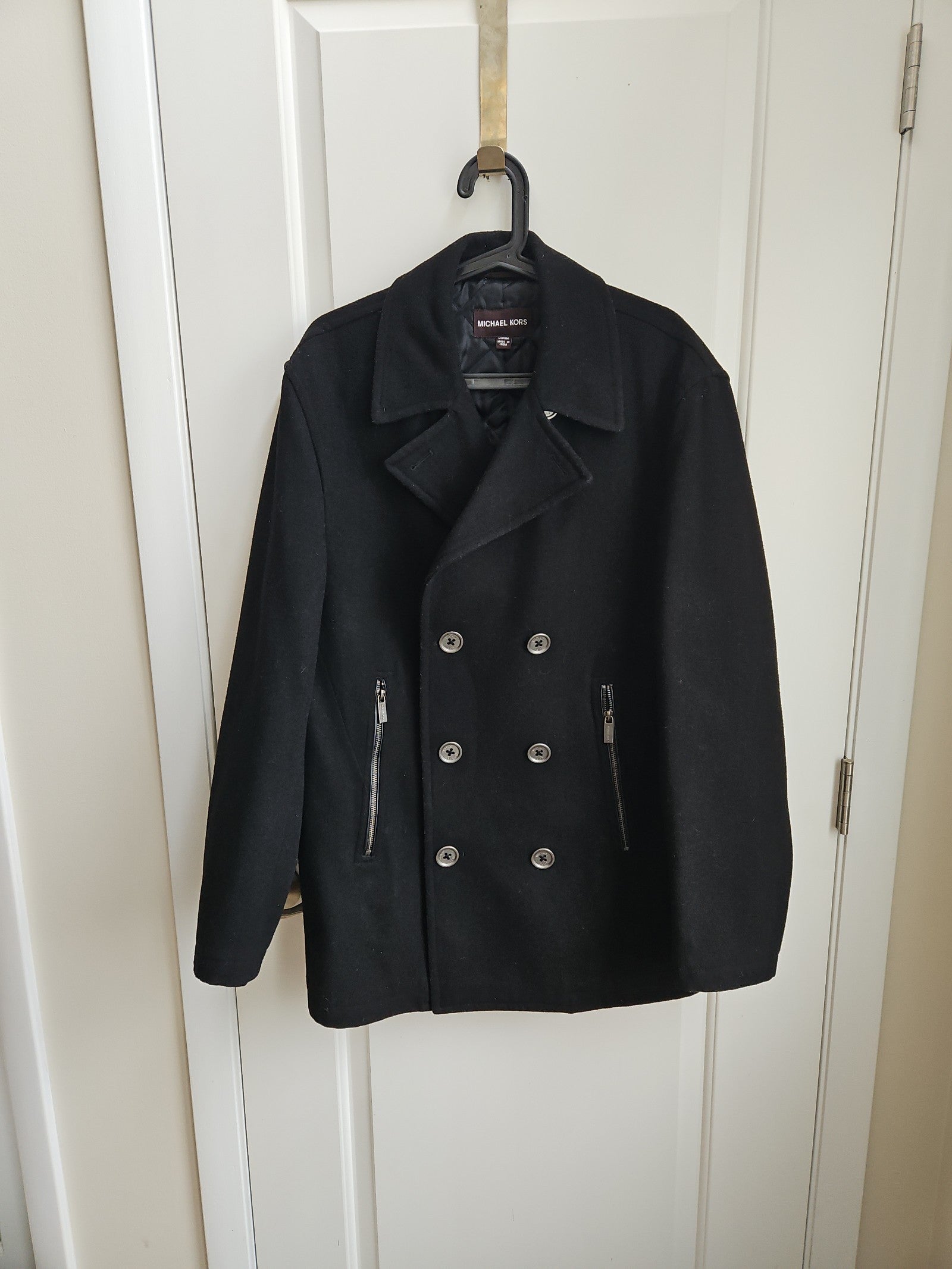 Men's Michael Kors Double Breasted Wool Coat Med