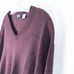 Gordon 100% Merino Wool V-Neck Long Sleeve Sweater Mens XXL Heathered Eggplant