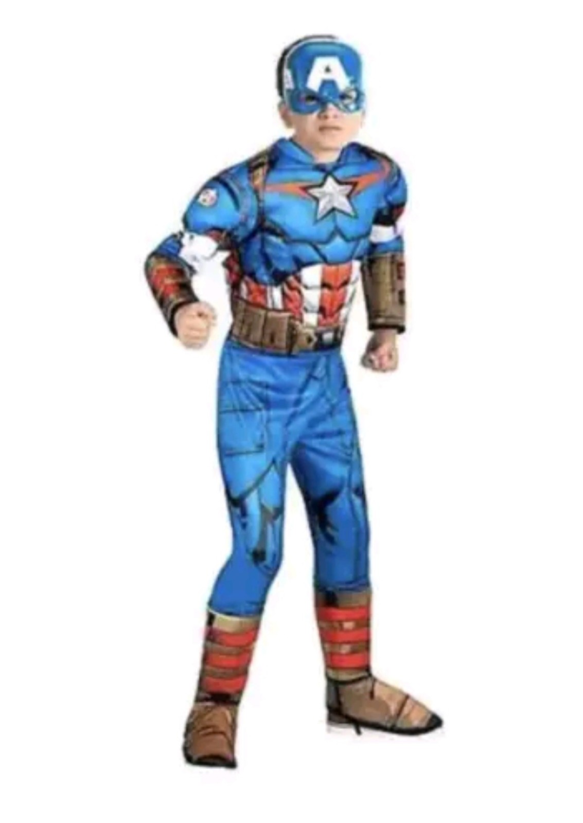 MARVEL Avengers Captain America Padded Jumpsuit Hallowen Costume Brand new