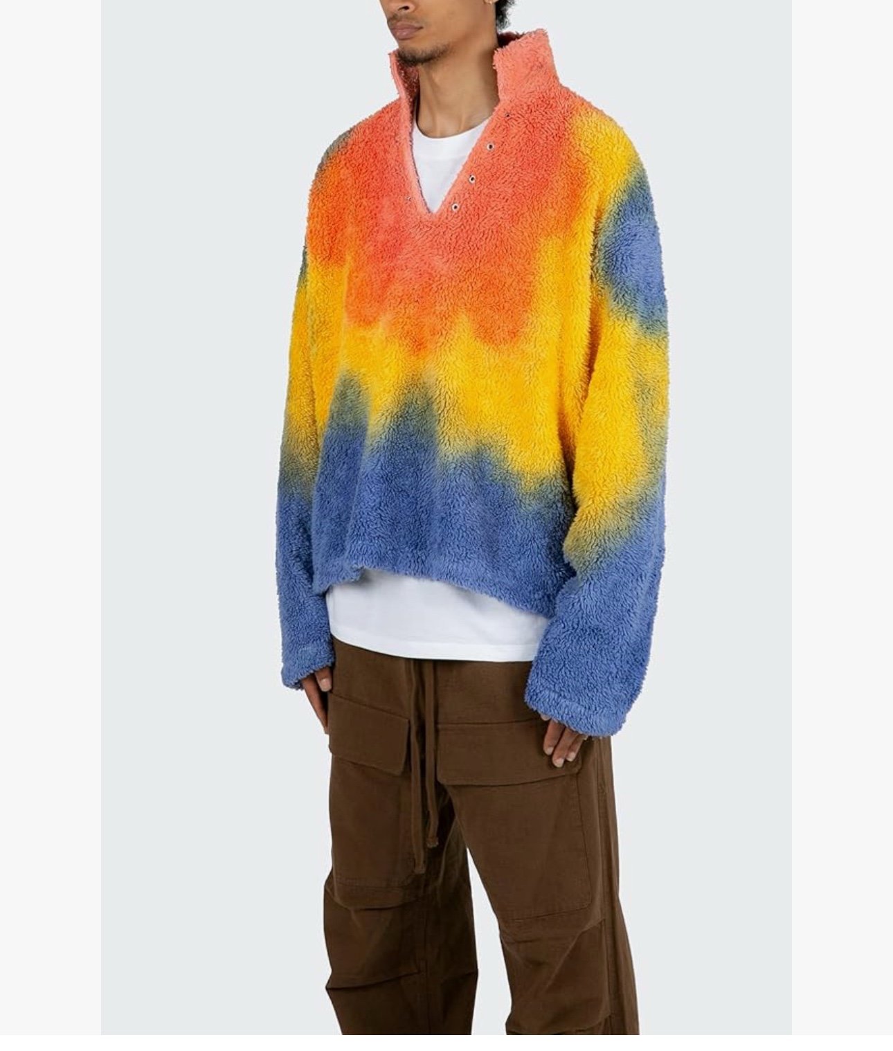 MNML Tie dye Sherpa pullover