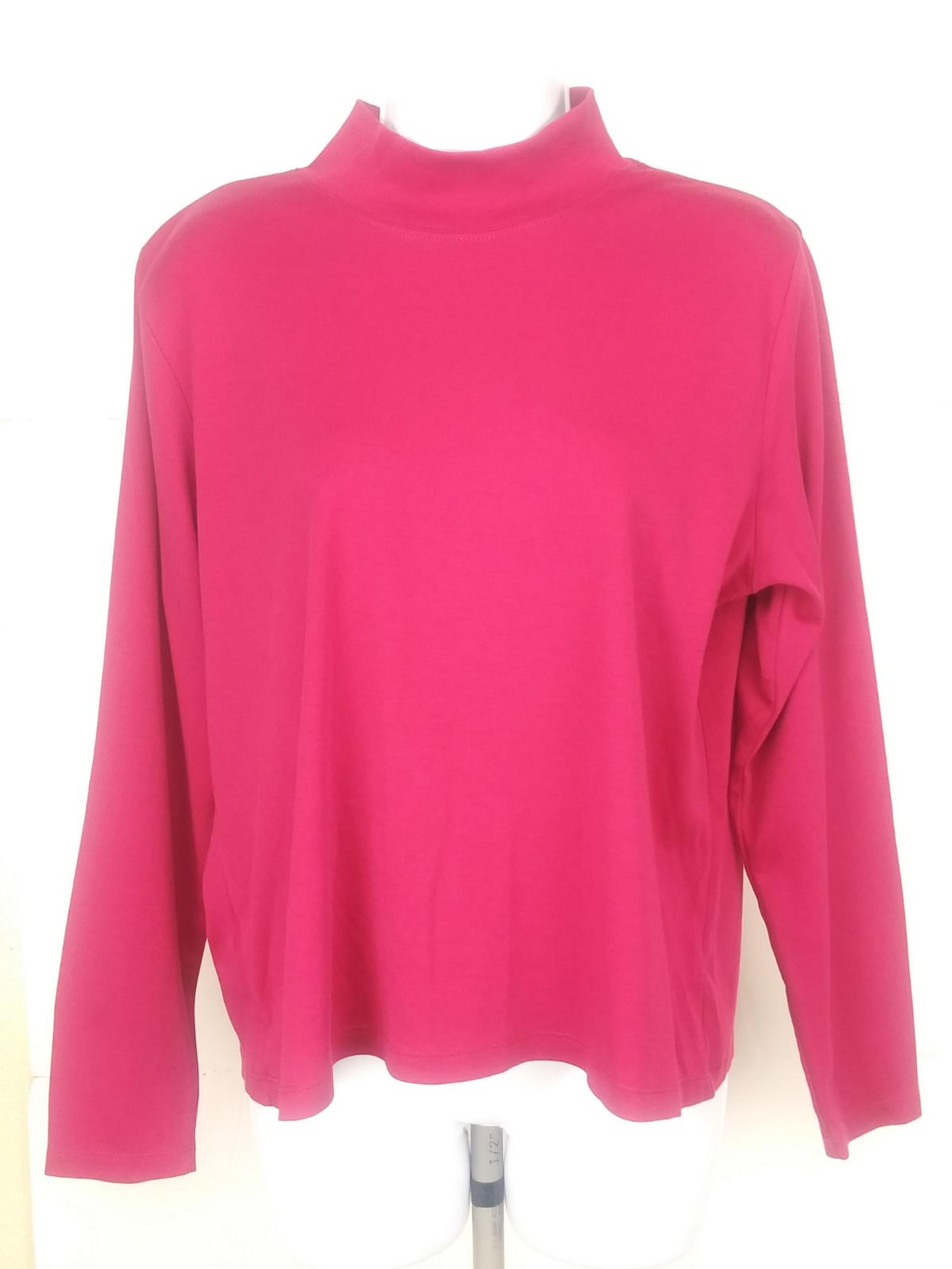 LL Bean womens long sleeve knit top pink