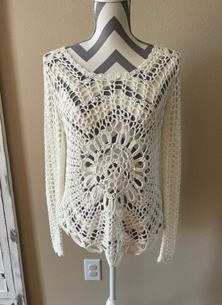 Crochet Top - Shirt - Swimsuit Cover