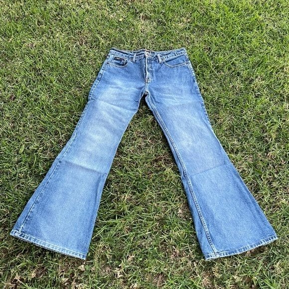 90s Y2k Vintage LEI Flair Leg Bell Bottom Denim Boot cut 12 inch Bottom 11