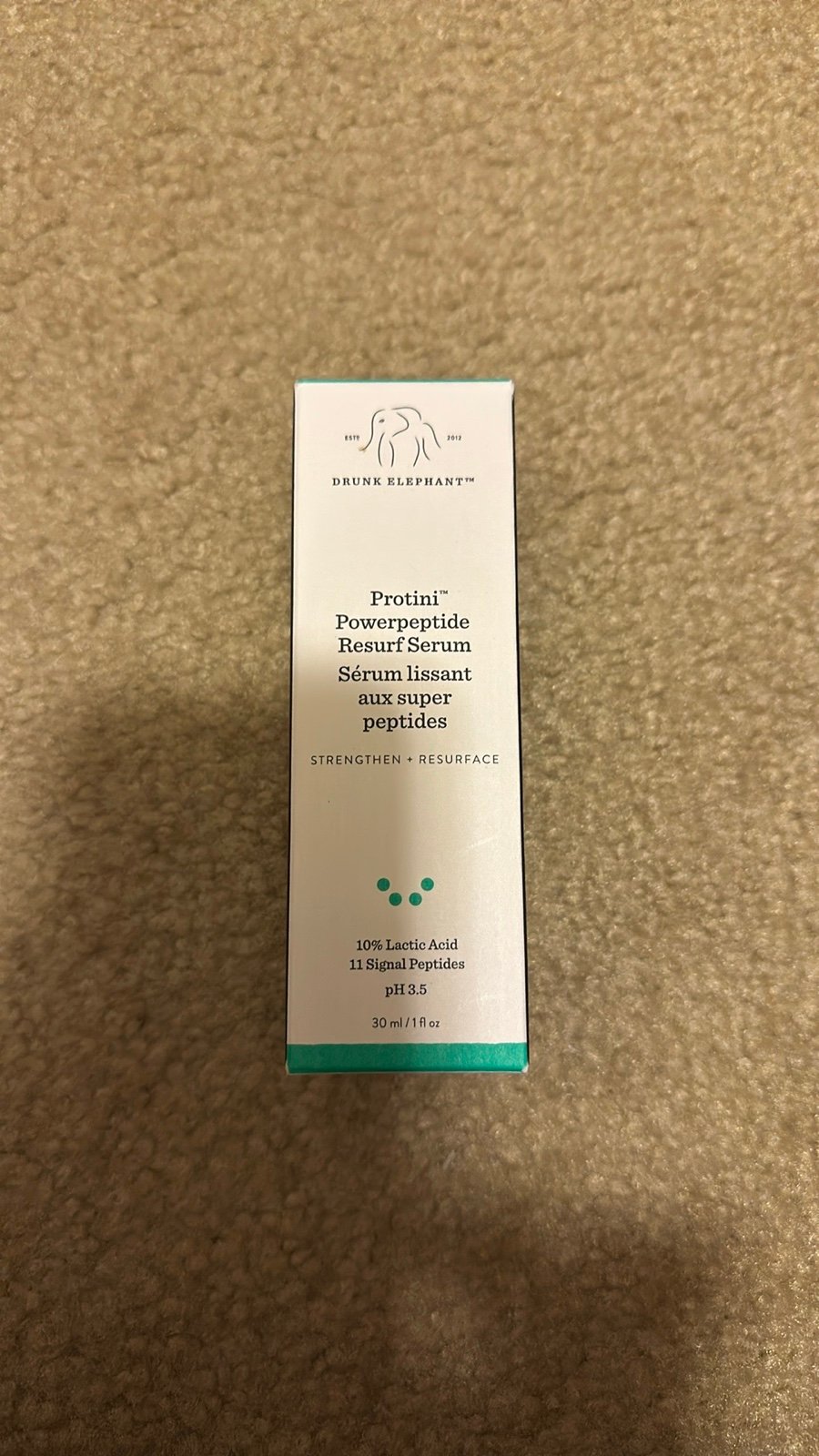 DRUNK ELEPHANT PROTINI POWER PEPTIDE RESURFACING SEEUM WITH LACID ACID 1 OZ
