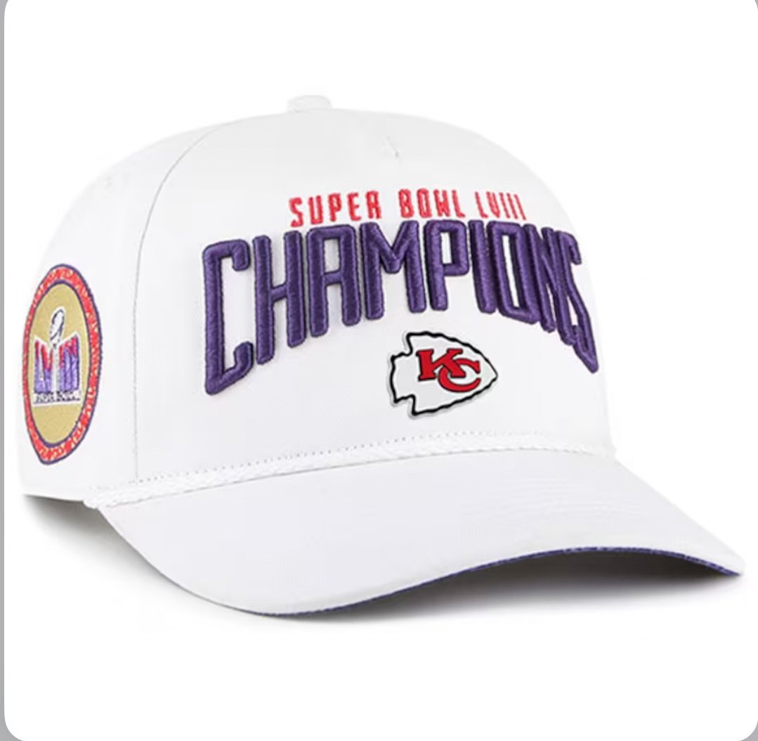Men's Kansas City Chiefs '47 White Super Bowl LVIII Champions Bridge Side Patch