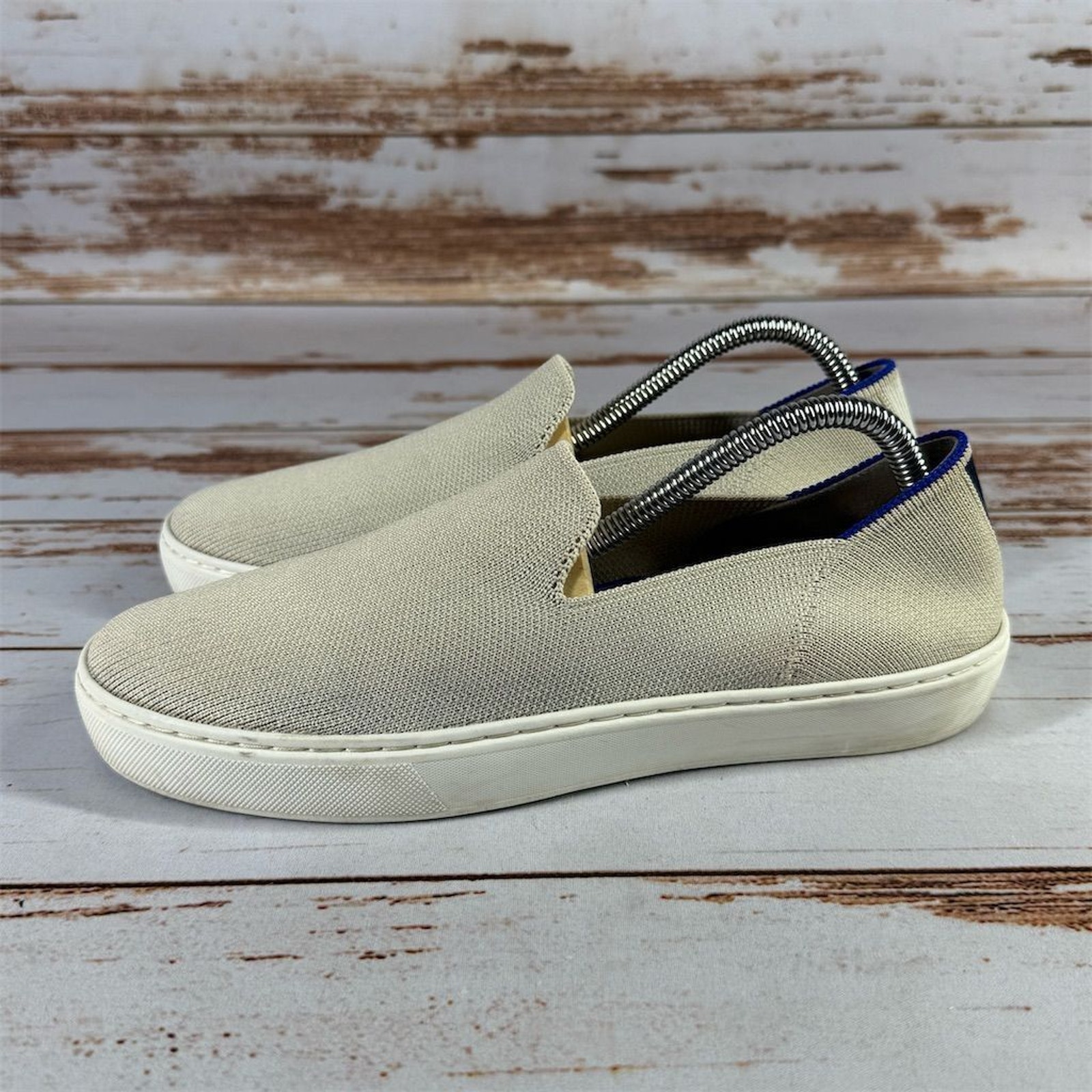 Rothy's Women's Slip-On Sneakers Beige Size 8 Athletic Casual Shoes