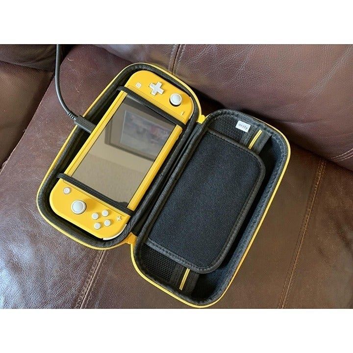 Orzly Case for Nintendo Switch Lite Portable Travel Carry Storage Case Yellow