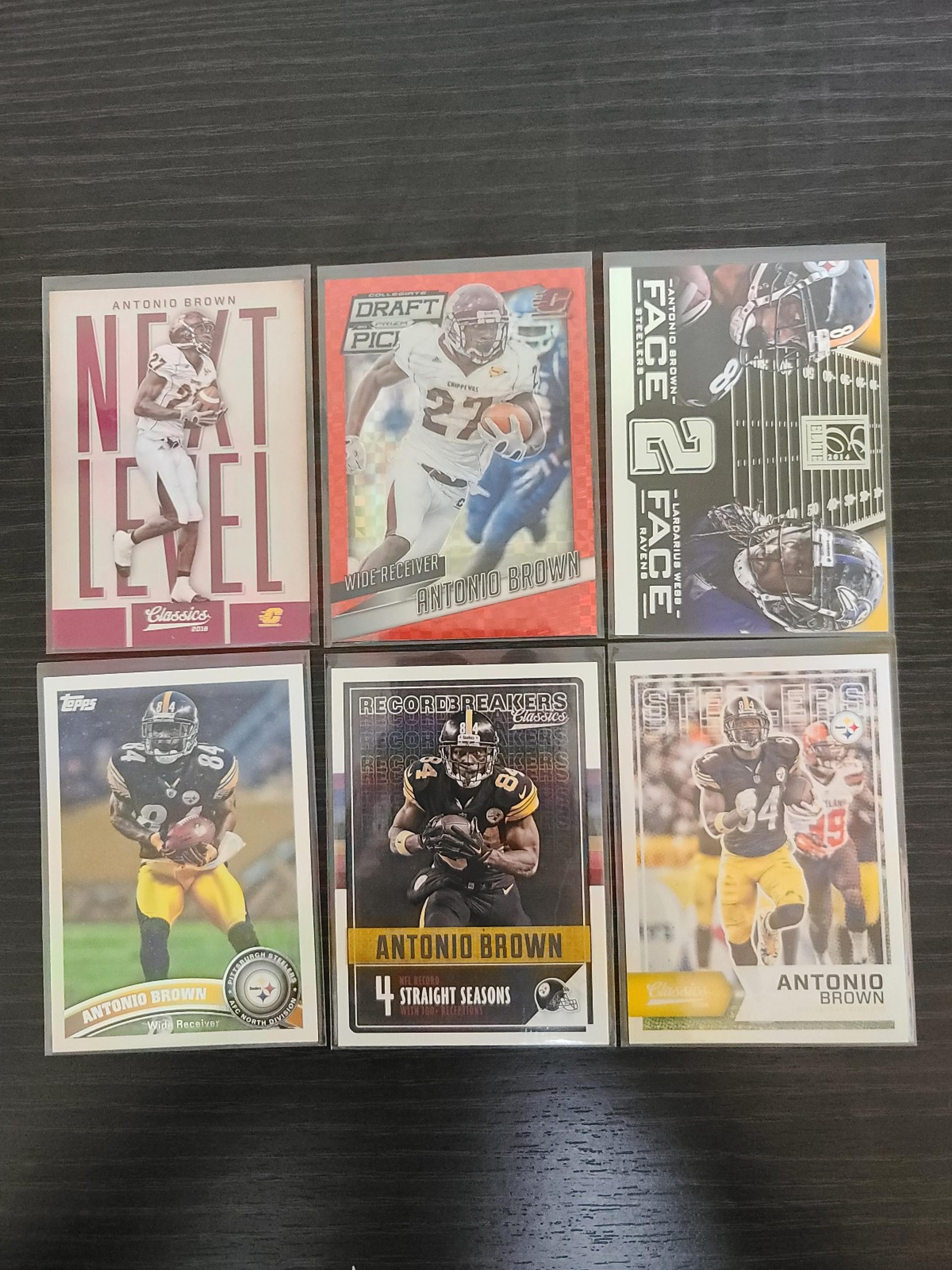 Antonio Brown Steelers NFL football cards