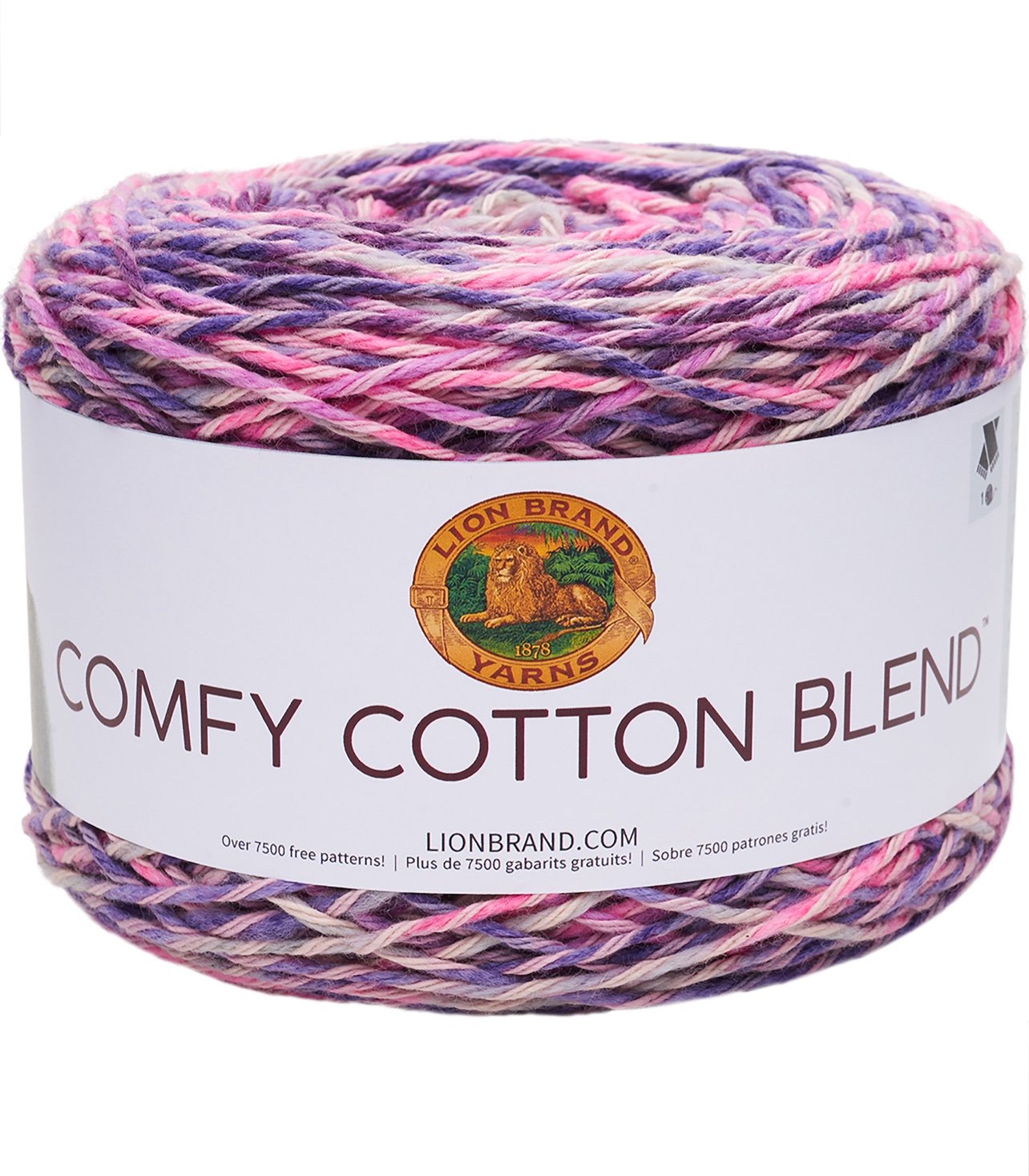 Lion Brand Comfy Cotton Blend Yarn - Soothing Lavender lot of 3
