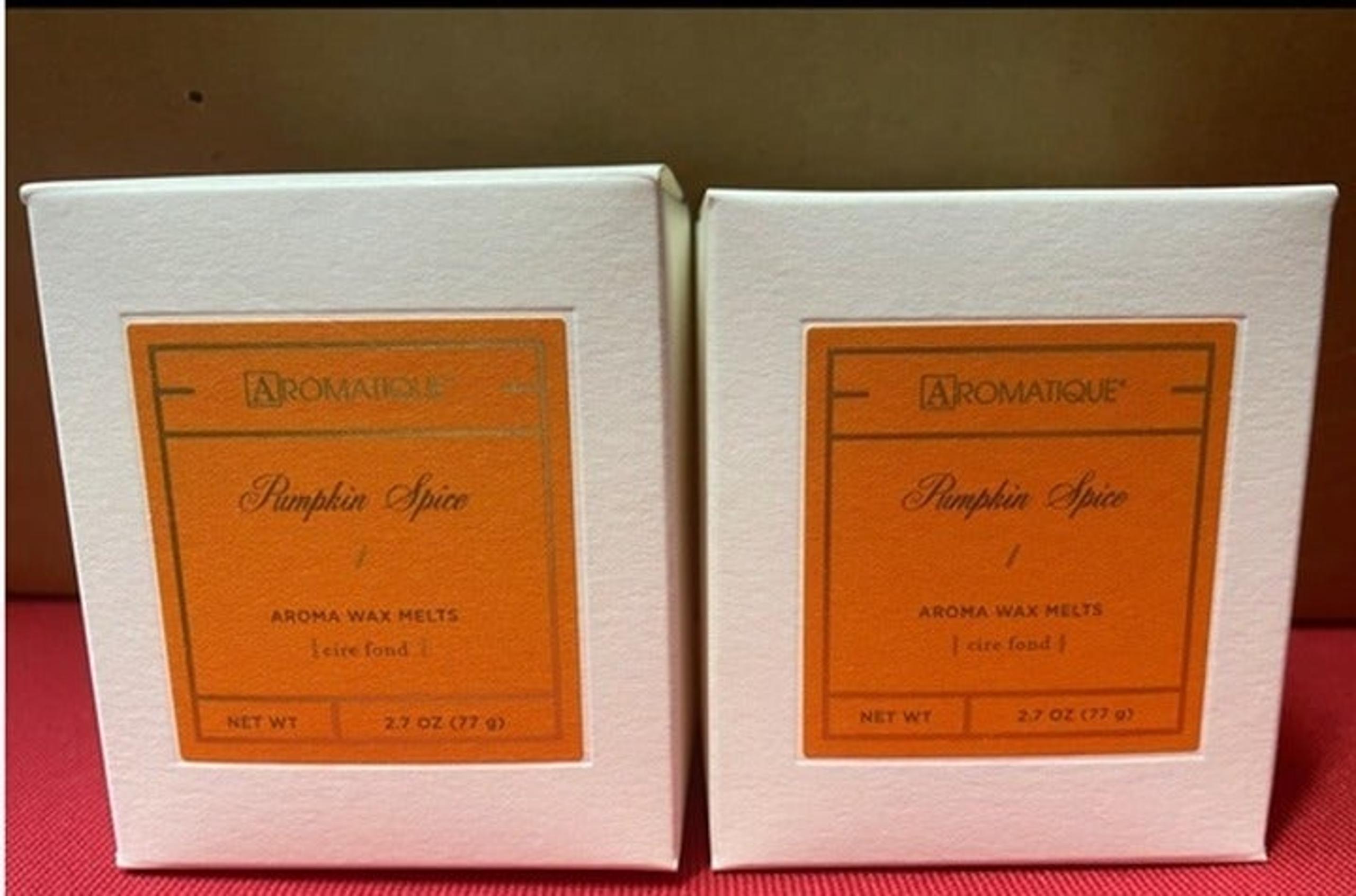Aromatique Pumpkin Spice Scented Wax Cube 2.7oz New (2) Packs Home Fragrance