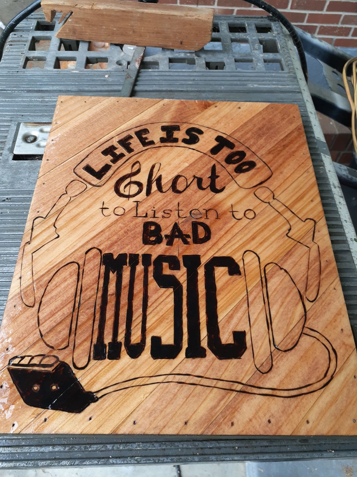 Original wood burn wall art