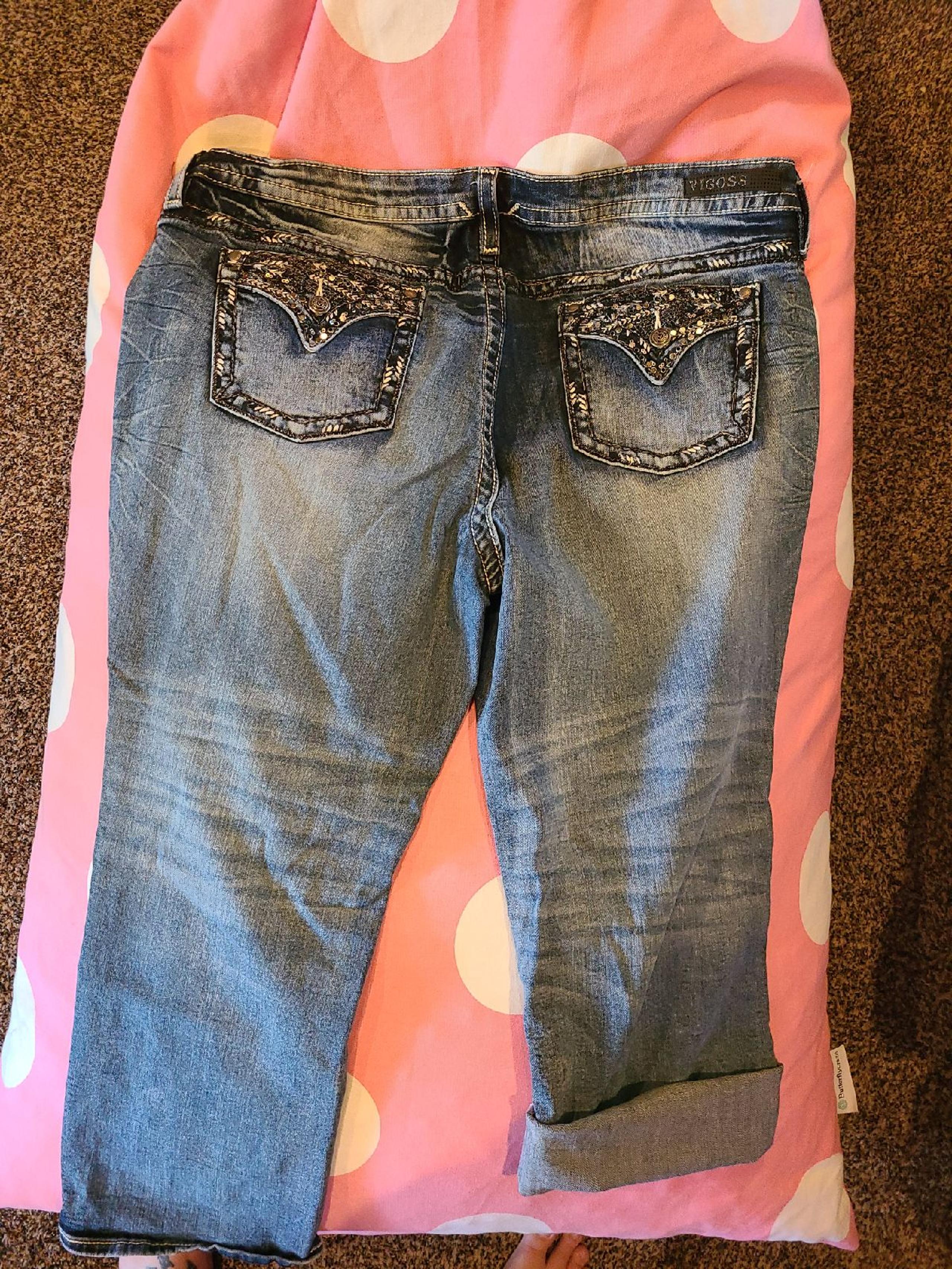 Silver Jean Capris