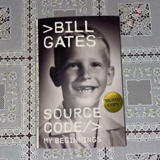 SIGNED BILL GATES - SOURCE CODE: MY BEGINNINGS HARDCOVER BOOK