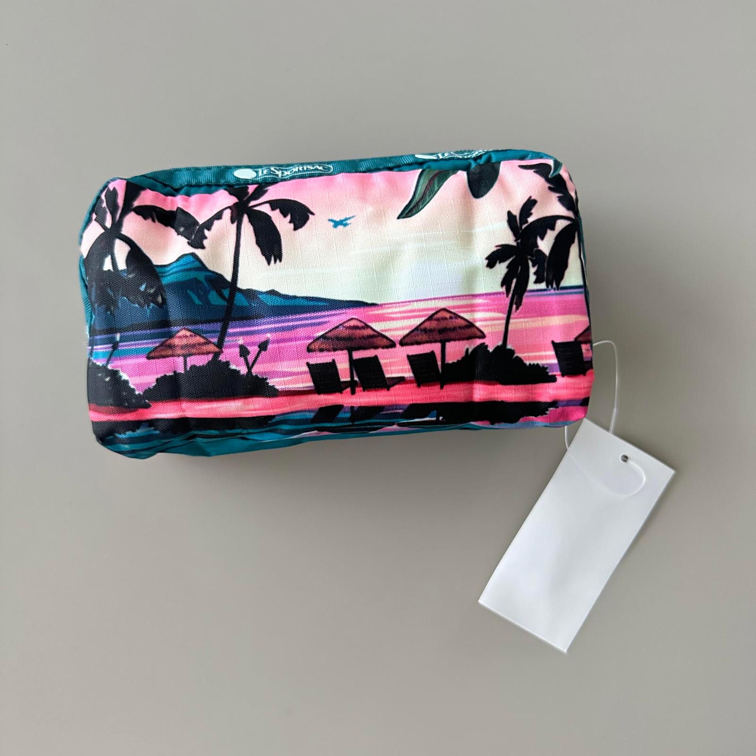 Lesportsac Hawaii Pig Rectangular Cosmetic Bag NWT