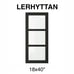 IKEA LERHYTTAN 18x40 glass door black stained 503.559.70