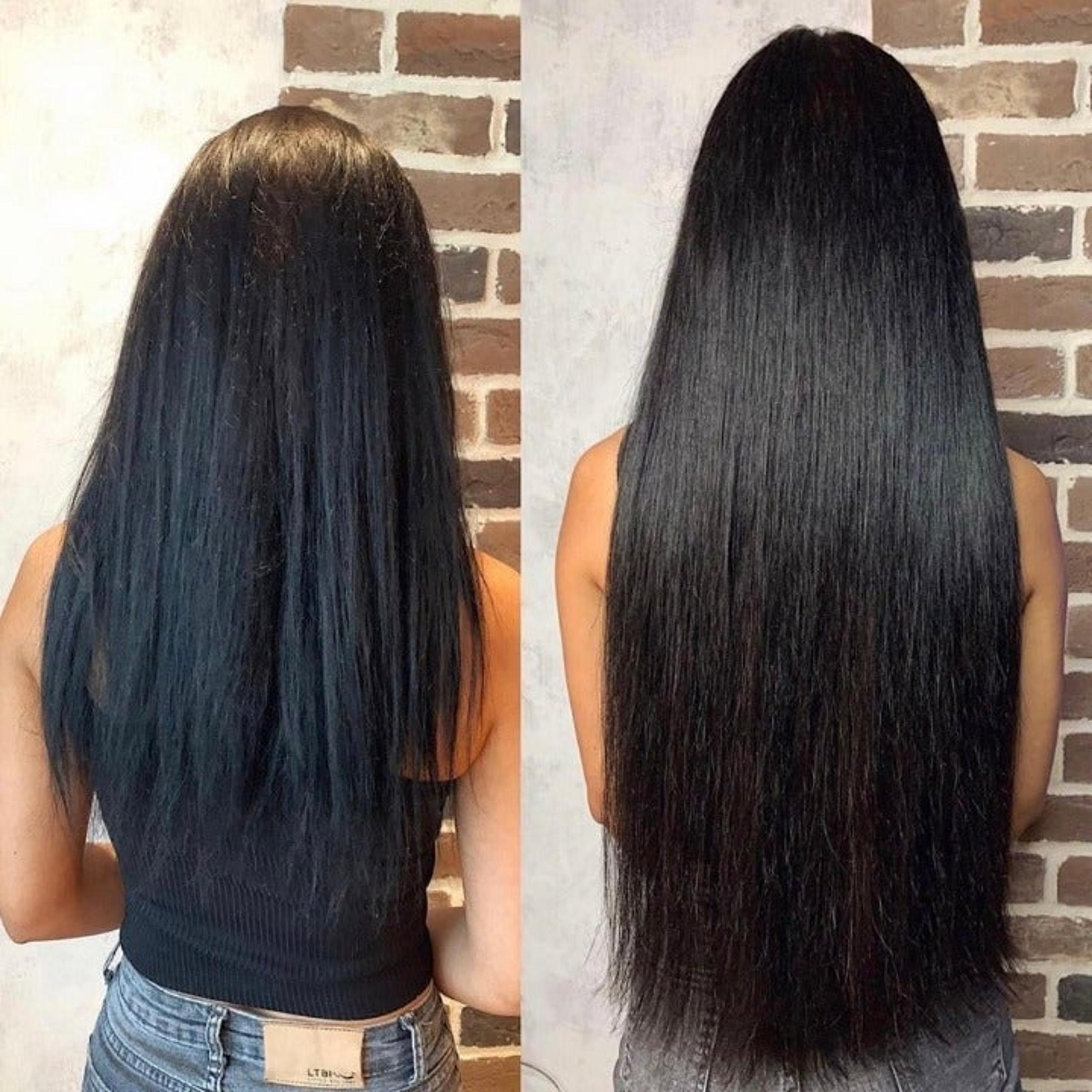 High Quality Human Hair Extensions 1B Straight 12" inches