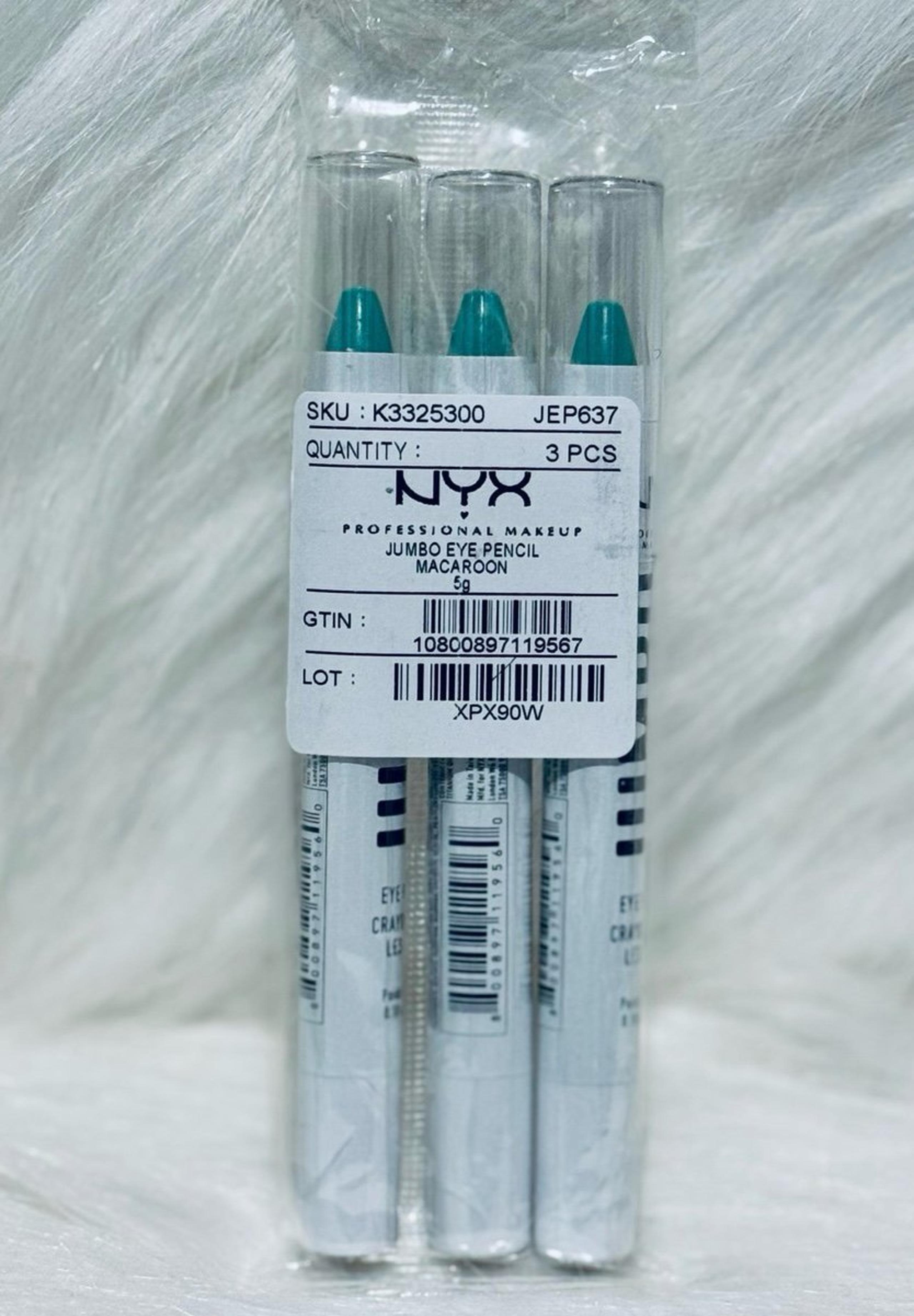 NYX PROF MAKEUP Jumbo Eye Pencil Eyeshadow Stick & Eyeliner Macaroon 3PK 3 Left!