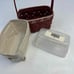 Longaberger Basket Christmas Falling Snow Gift W/ Protector, Liner RARE