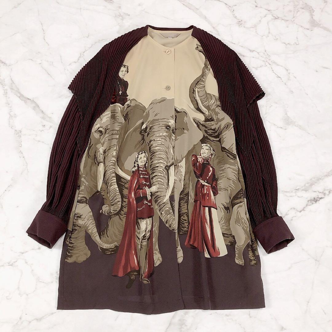 Tokuko Premiere Vol. Pleated Shirt Tunic Elephant Made in Japan Renown 9