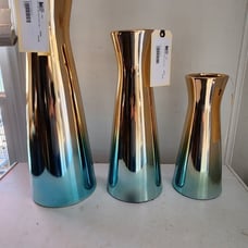 Blue and gold vases
