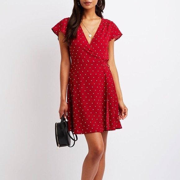 charlotte russe wrap dress