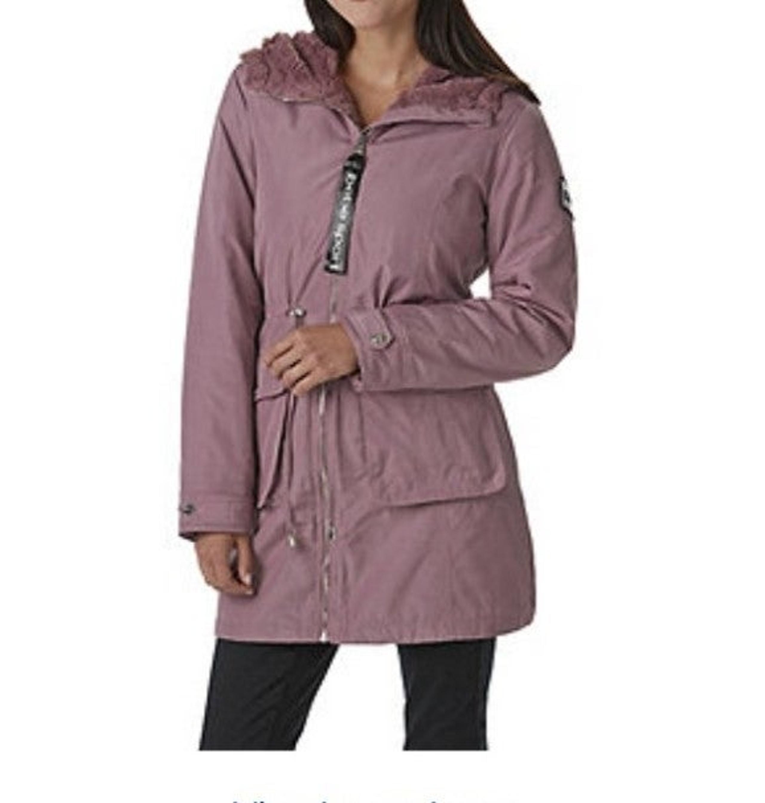 Bebe Women's Faux-Fur Lined Hooded Jacket Sz S NWT
