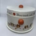 Vintage Metal Owls “Whooo Wants Cake?” Double Pie Cake Cupcake Carrier Cover