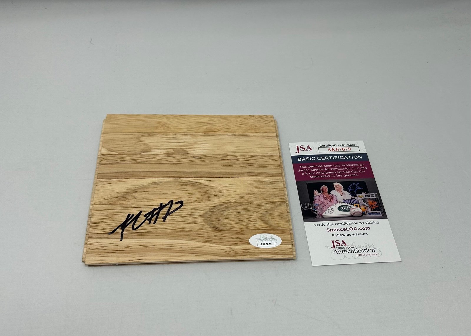 Kira Lewis signed 6x6 Floor Alabama Crimson Tide Utah Jazz JSA COA