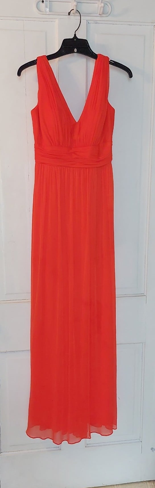 Alfred Sung orange formal/prom/evening dress. Size 10.
