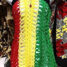 Red Gold and Green knited top